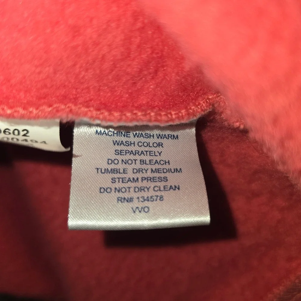 Vineyard Vines Pullover Medium Women Coral Pink Quarter Zip Whale Logo 1K0602 - Picture 6 of 11